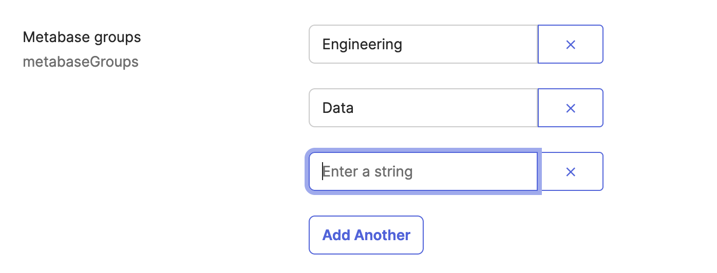 Metabase groups attribute