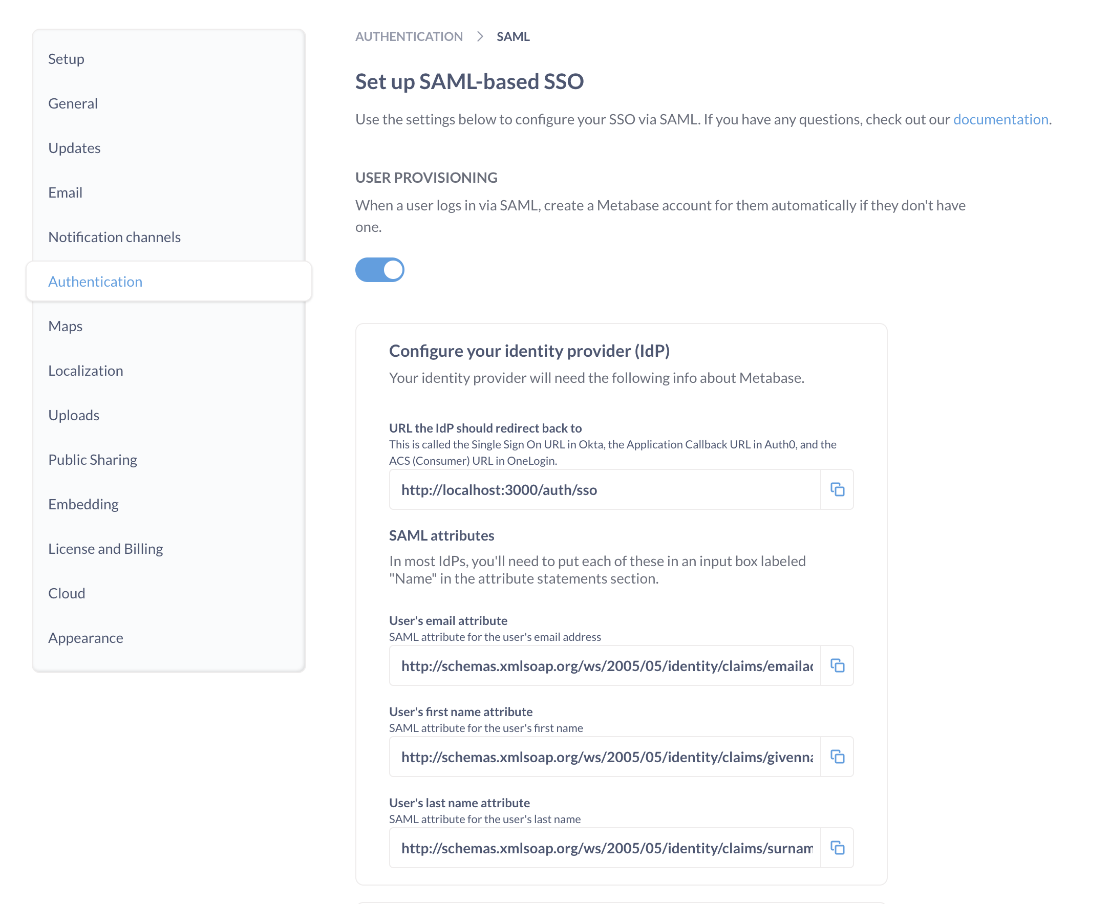 SAML form