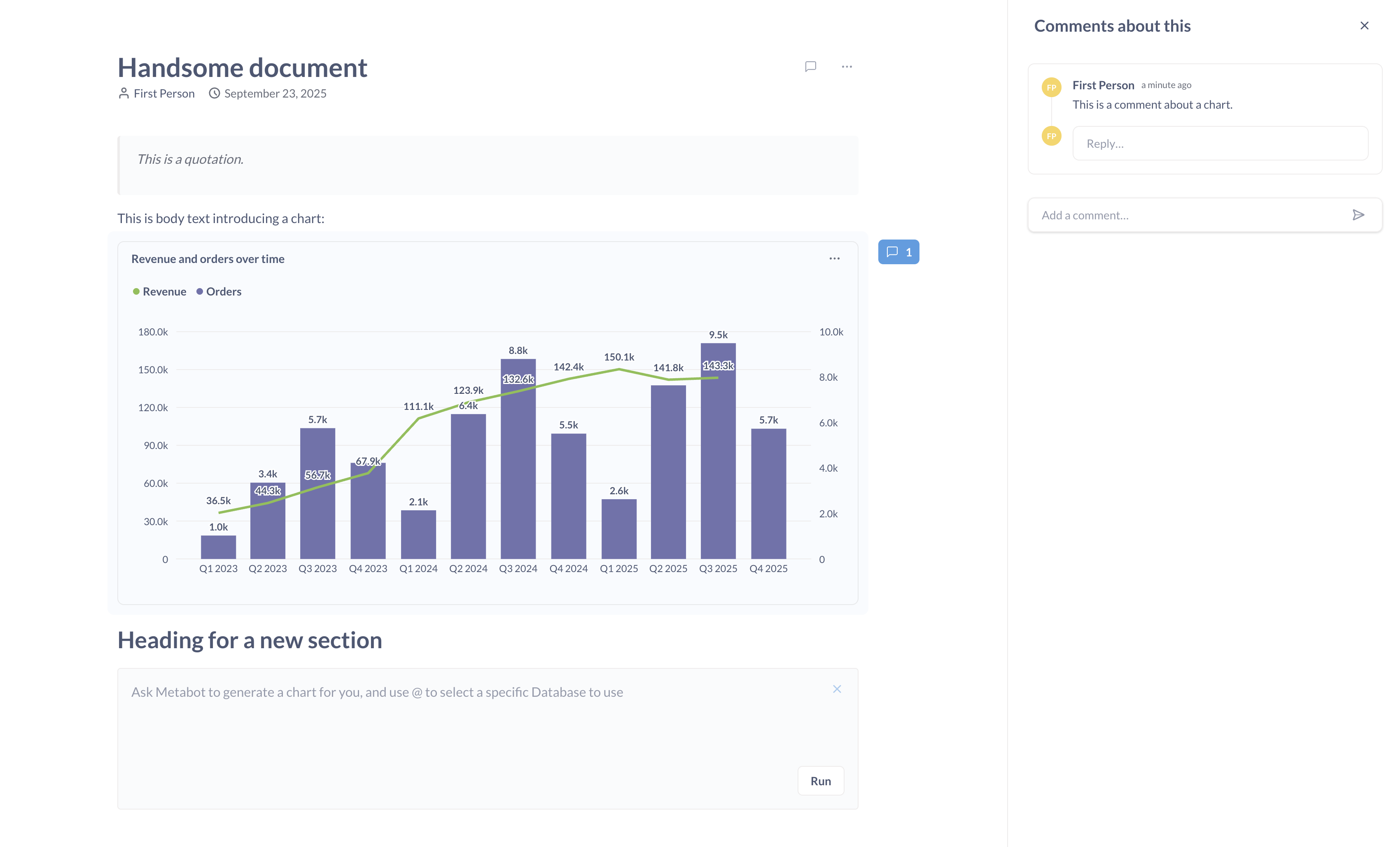 Document with comment