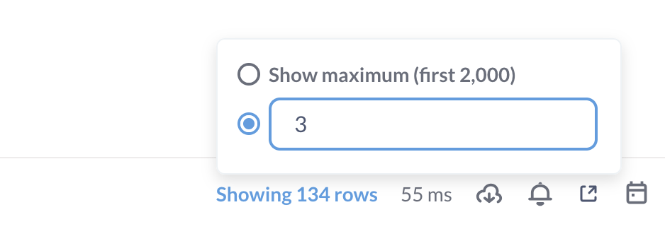 Limit table view